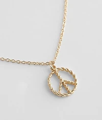 Peace Sign Necklace