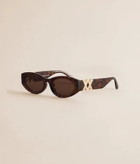 Tort Oval Sunglasses