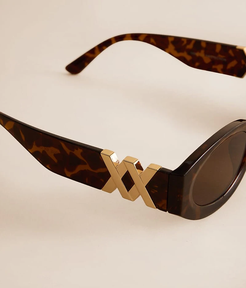 Tort Oval Sunglasses
