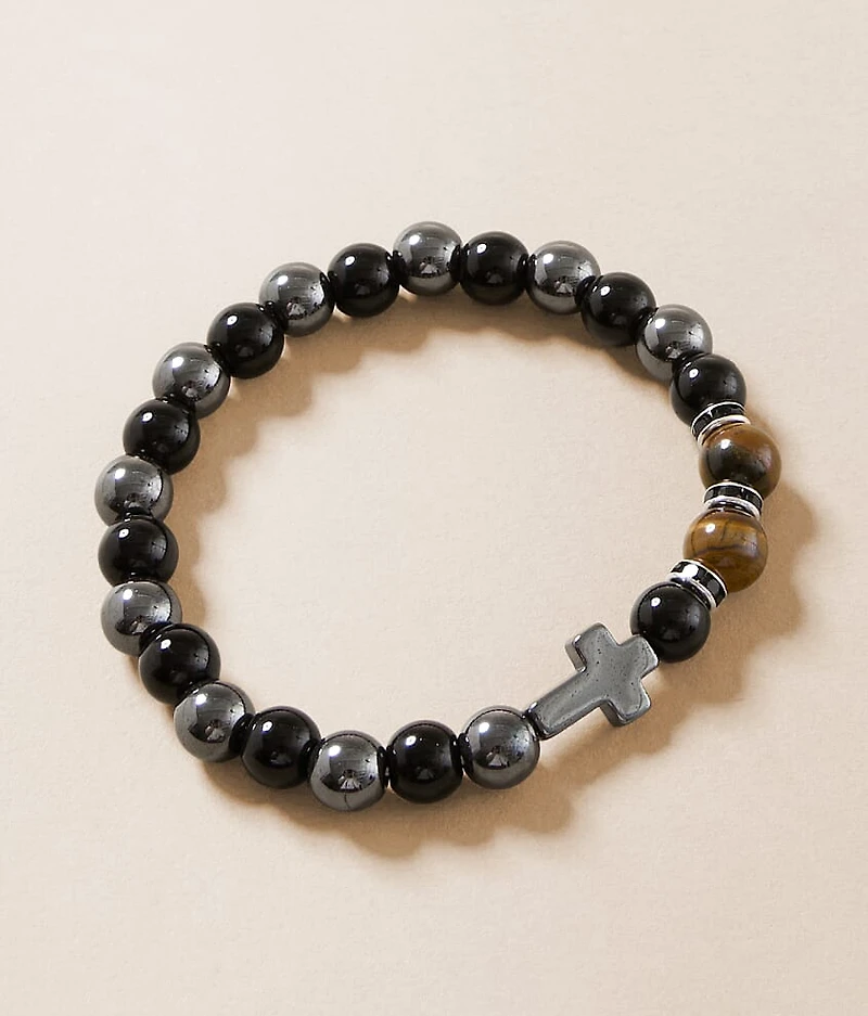 BKE Beaded Cross Bracelet