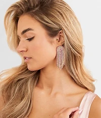Rainbow Glitz Fringe Earring