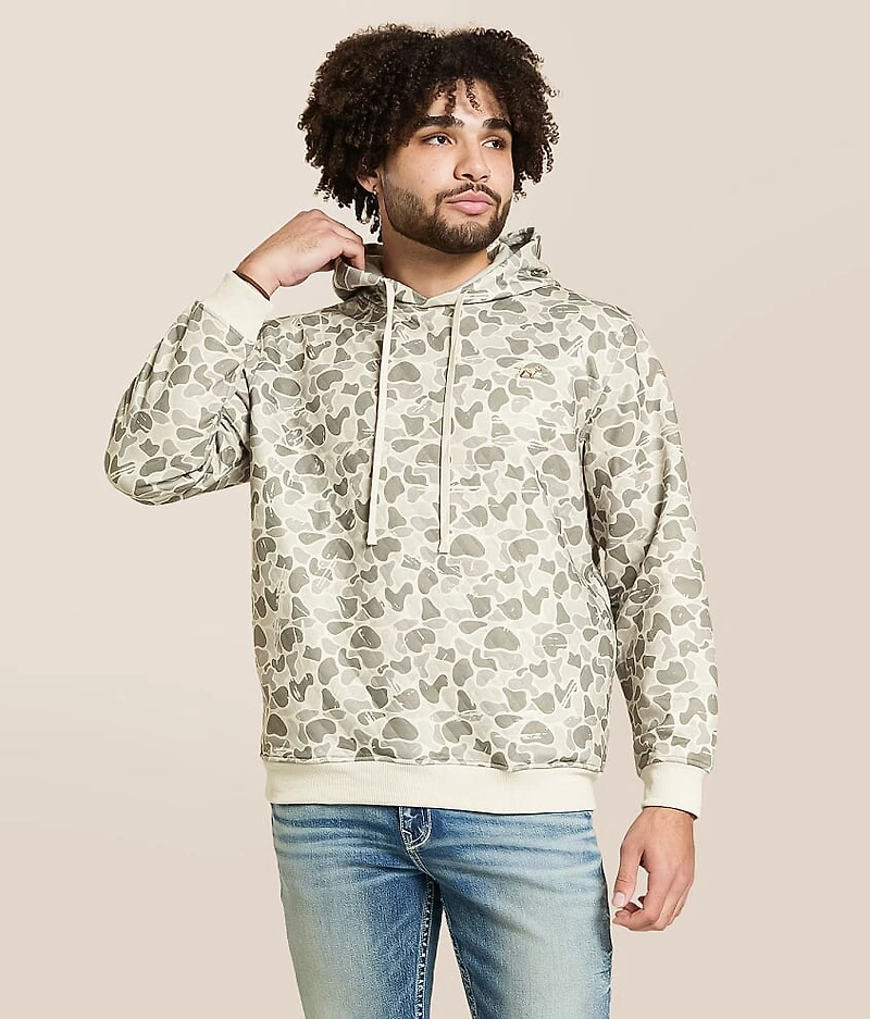 White Camo Quilted Hooded Sweatshirt