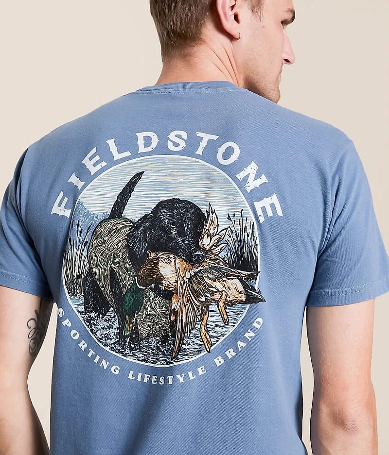 Black Lab Retrieving T-Shirt