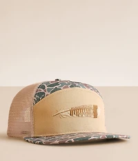Camo Turkey Feather Trucker Hat