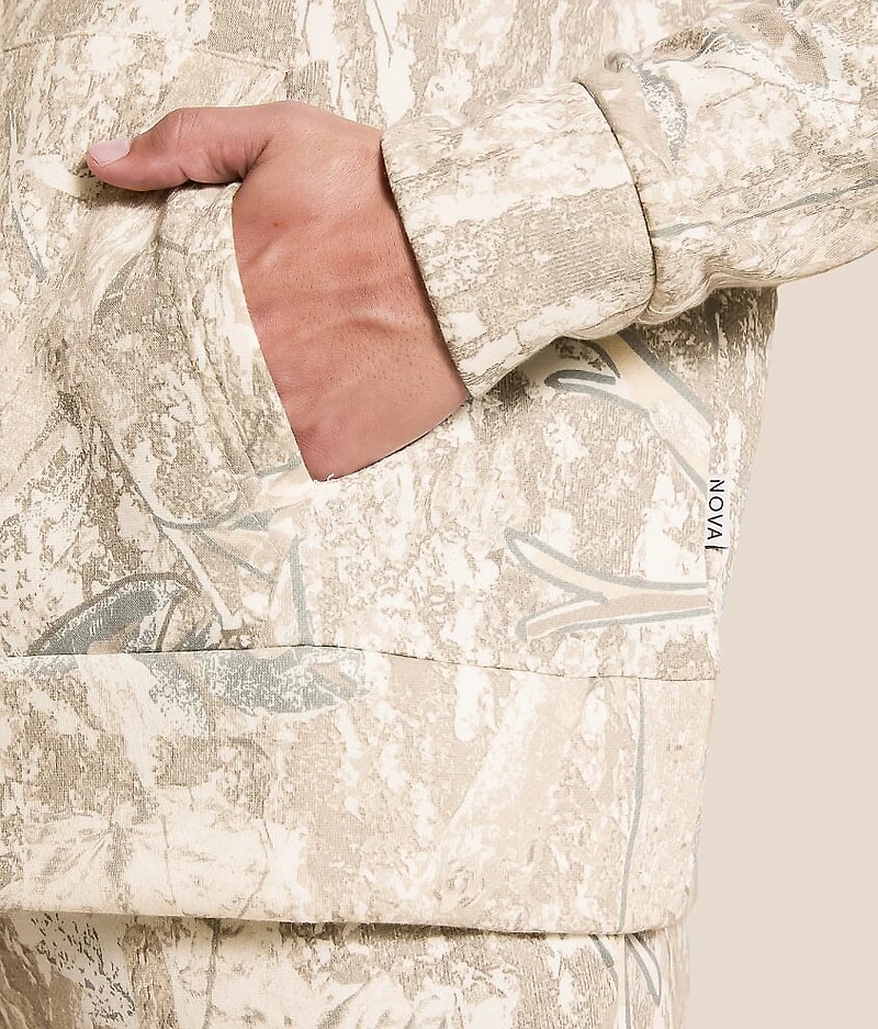 Camo Print Hooded Sweatshirt