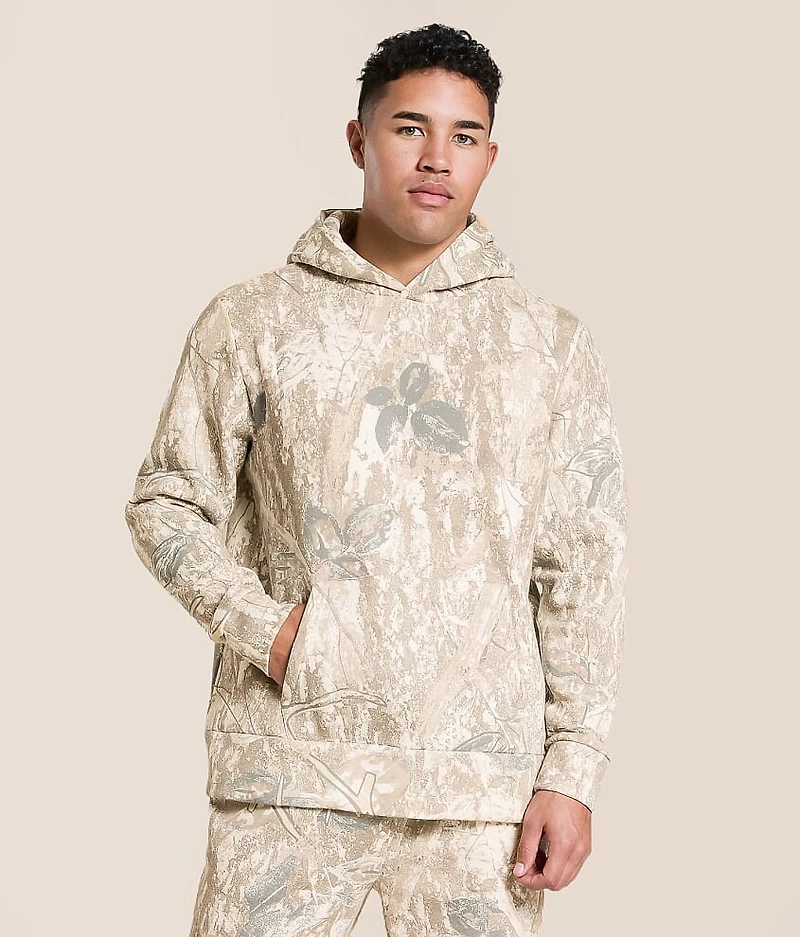 Camo Print Hooded Sweatshirt