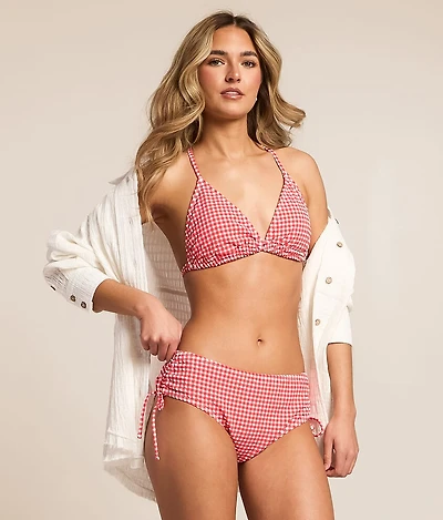 Tess Gingham Triangle Swim Top