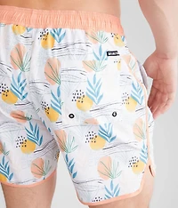 Citrus Bloom Volley Stretch Swim Trunks