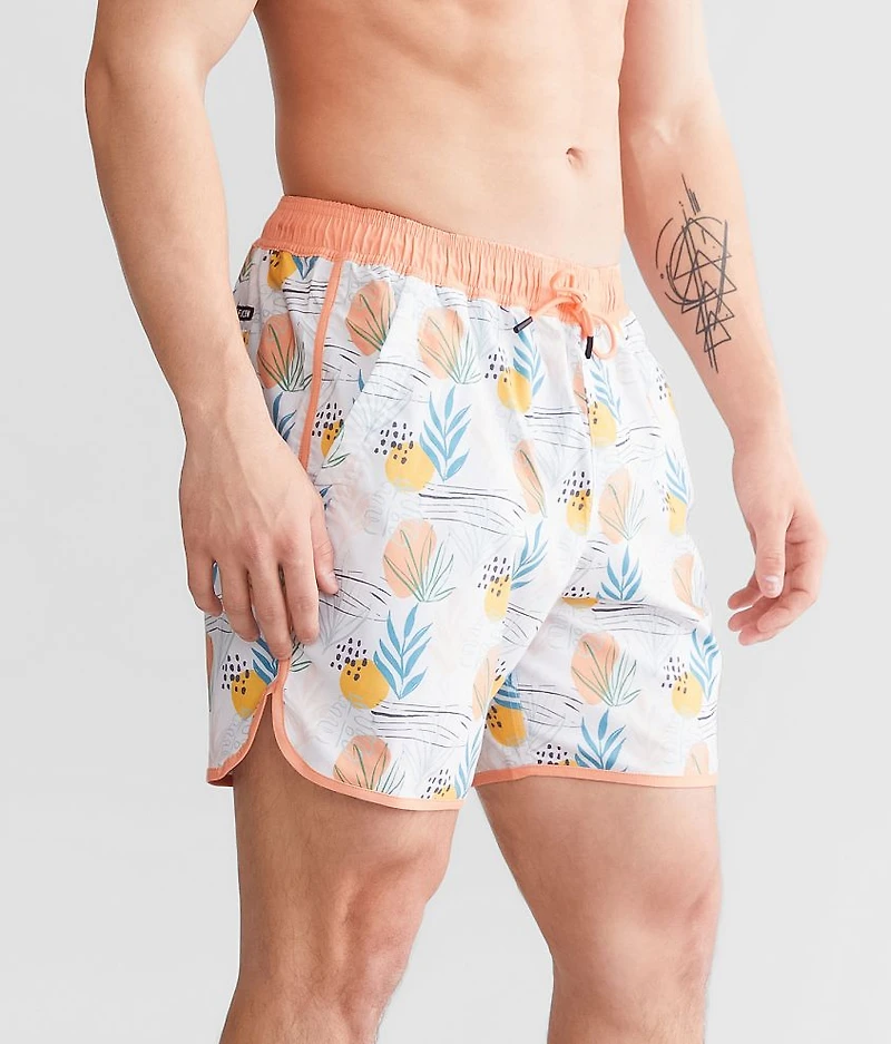 Citrus Bloom Volley Stretch Swim Trunks