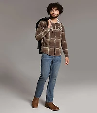 Plaid Athletic Hooded Shirt