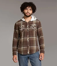 Plaid Athletic Hooded Shirt