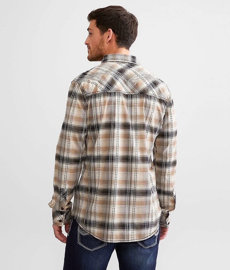 Athletic Plaid Stretch Shirt
