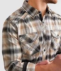 Athletic Plaid Stretch Shirt