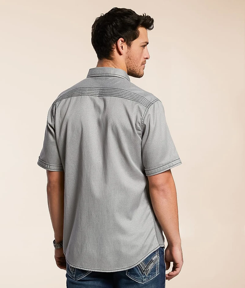 Embroidered Chevron Athletic Stretch Shirt