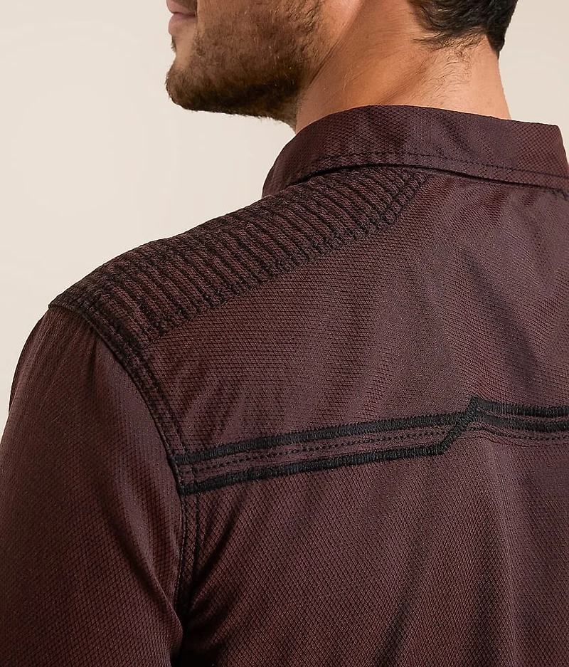 Embroidered Athletic Stretch Shirt