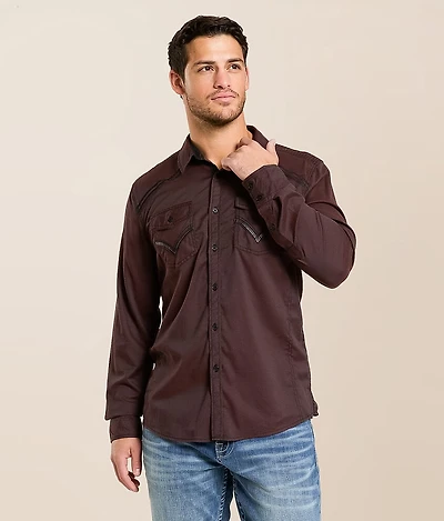 Embroidered Athletic Stretch Shirt