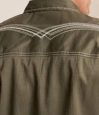 Embroidered Athletic Stretch Shirt