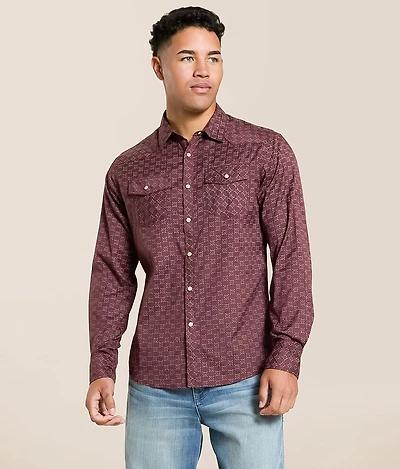 Embroidered Athletic Stretch Shirt