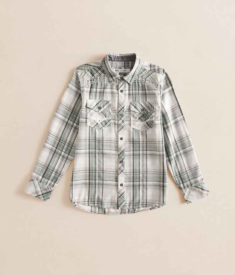 Boys - Plaid Stretch Shirt