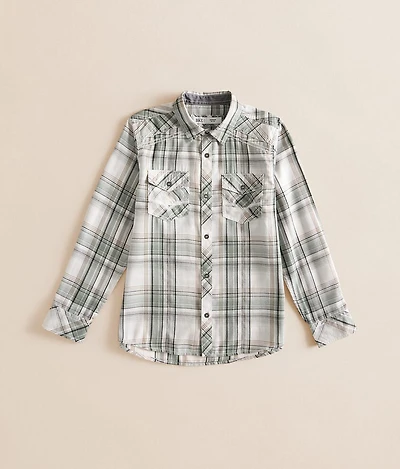 Boys - Plaid Stretch Shirt