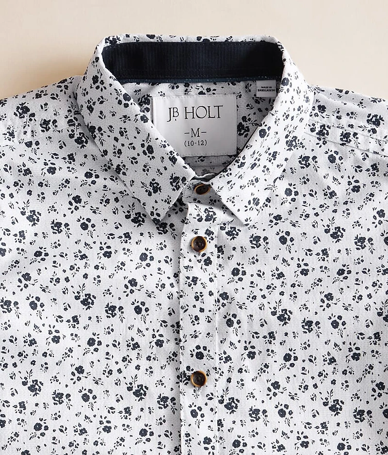Boys - Floral Stretch Shirt