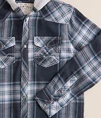 Boys - Plaid Hooded Shirt