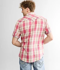Washed Plaid Athletic Shirt