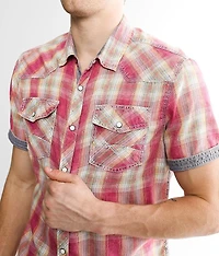 Washed Plaid Athletic Shirt