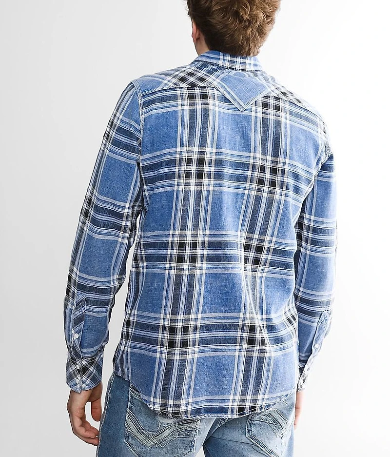 Washed Plaid Athletic Shirt