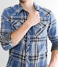 Washed Plaid Athletic Shirt