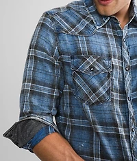 Brushed Plaid Athletic Shirt