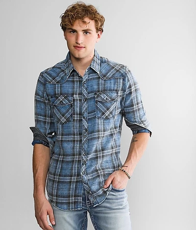 Brushed Plaid Athletic Shirt