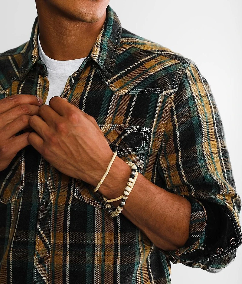 Brushed Plaid Athletic Shirt