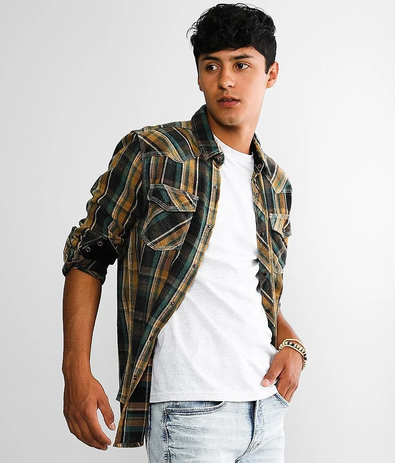 Brushed Plaid Athletic Shirt