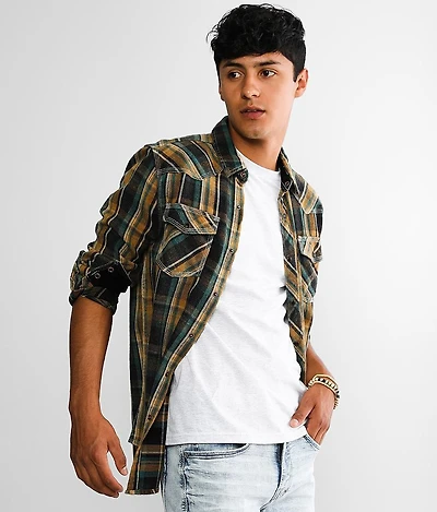 Brushed Plaid Athletic Shirt