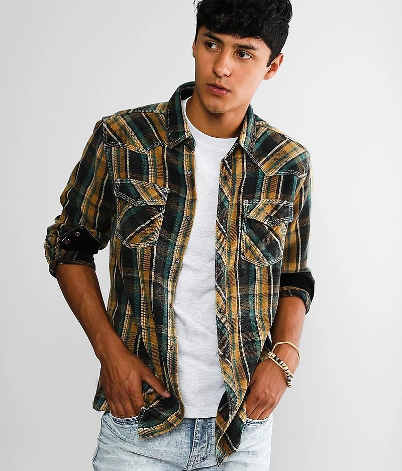 Brushed Plaid Athletic Shirt