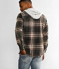 Plaid Athletic Hooded Shirt