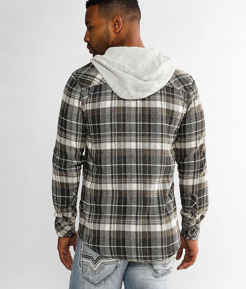 Plaid Standard Hooded Shirt