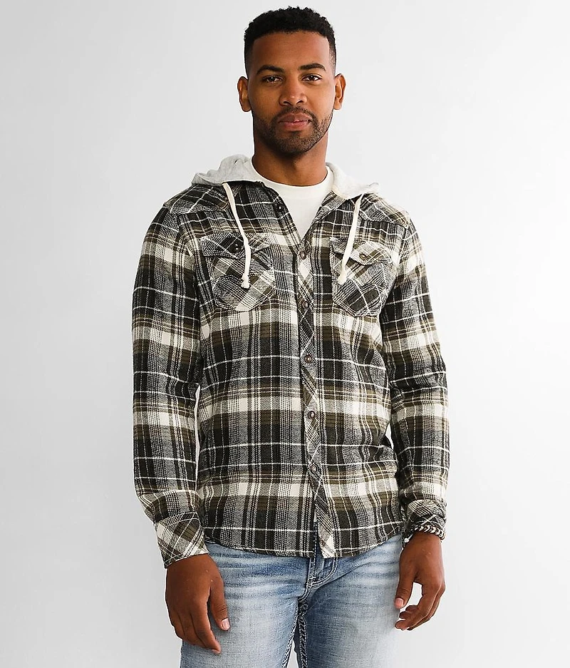 Plaid Standard Hooded Shirt