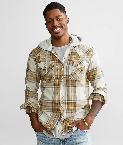Plaid Standard Hooded Shirt