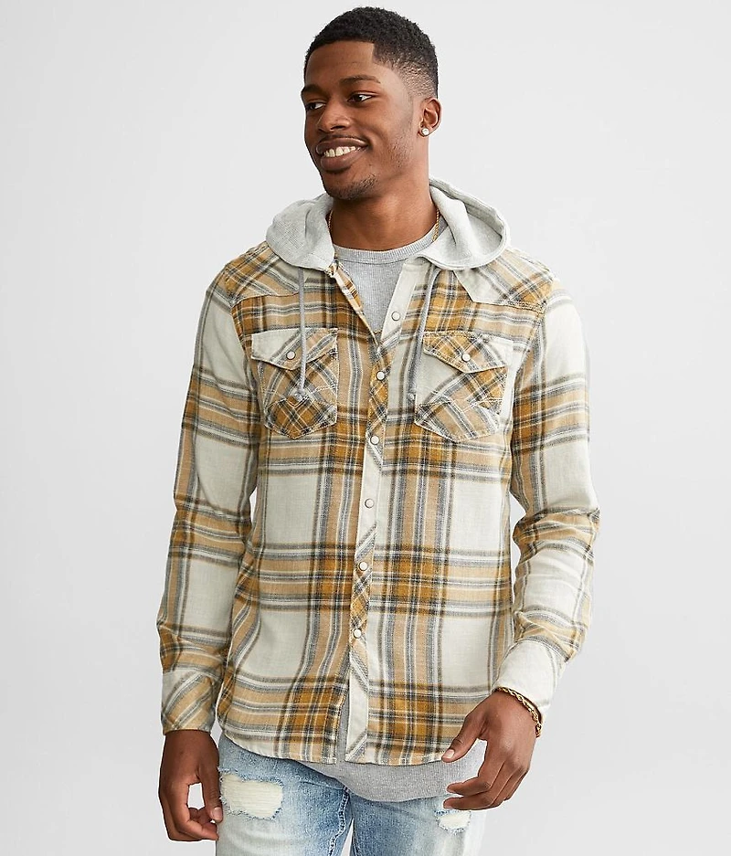 Plaid Standard Hooded Shirt