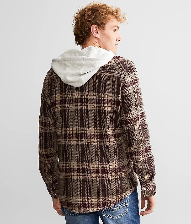 Flannel Athletic Hooded Shirt