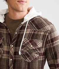 Flannel Athletic Hooded Shirt