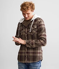 Flannel Athletic Hooded Shirt