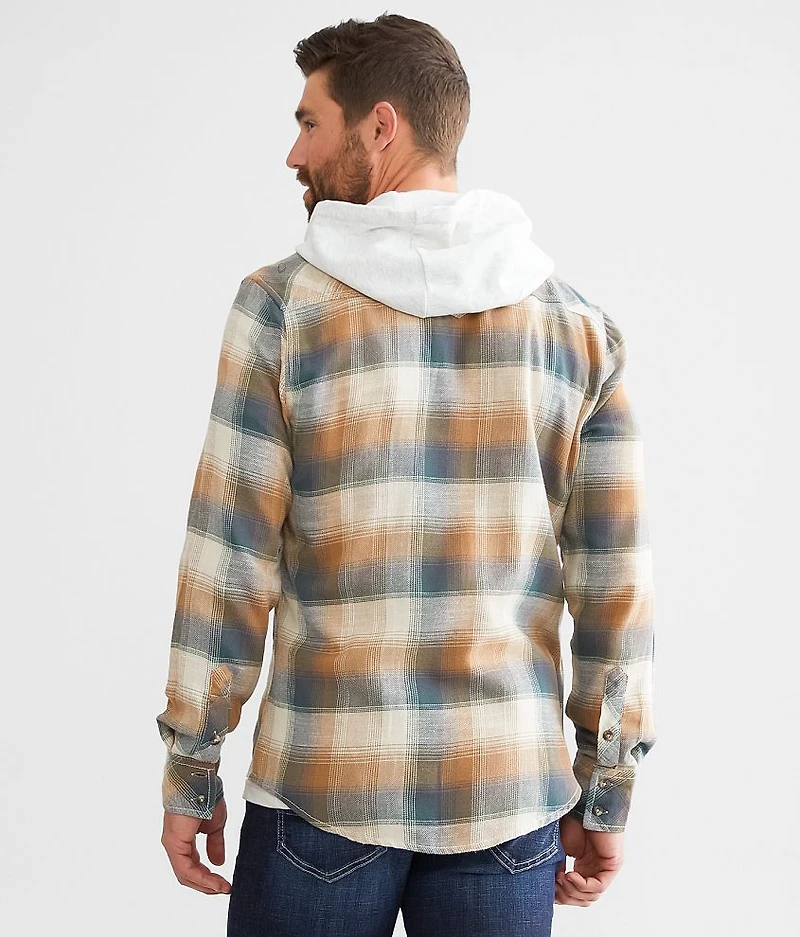 Plaid Athletic Hooded Shirt