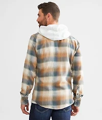 Plaid Athletic Hooded Shirt