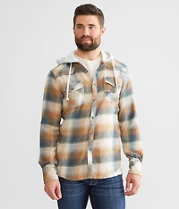 Plaid Athletic Hooded Shirt