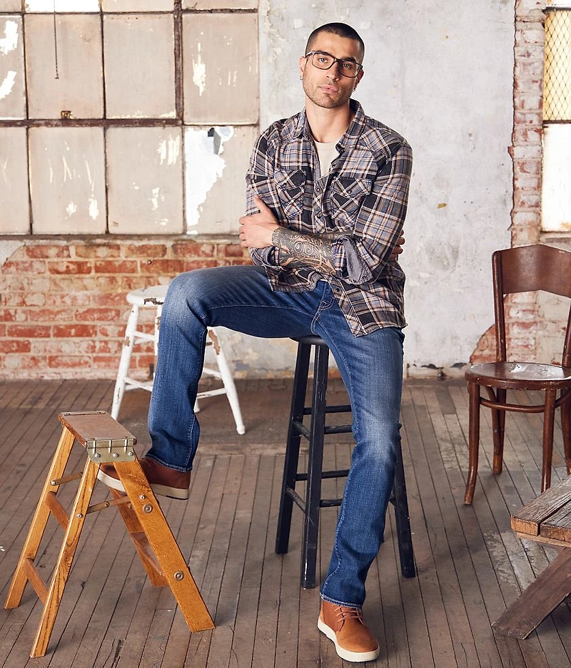 Washed Plaid Standard Shirt