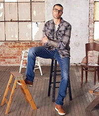 Washed Plaid Standard Shirt