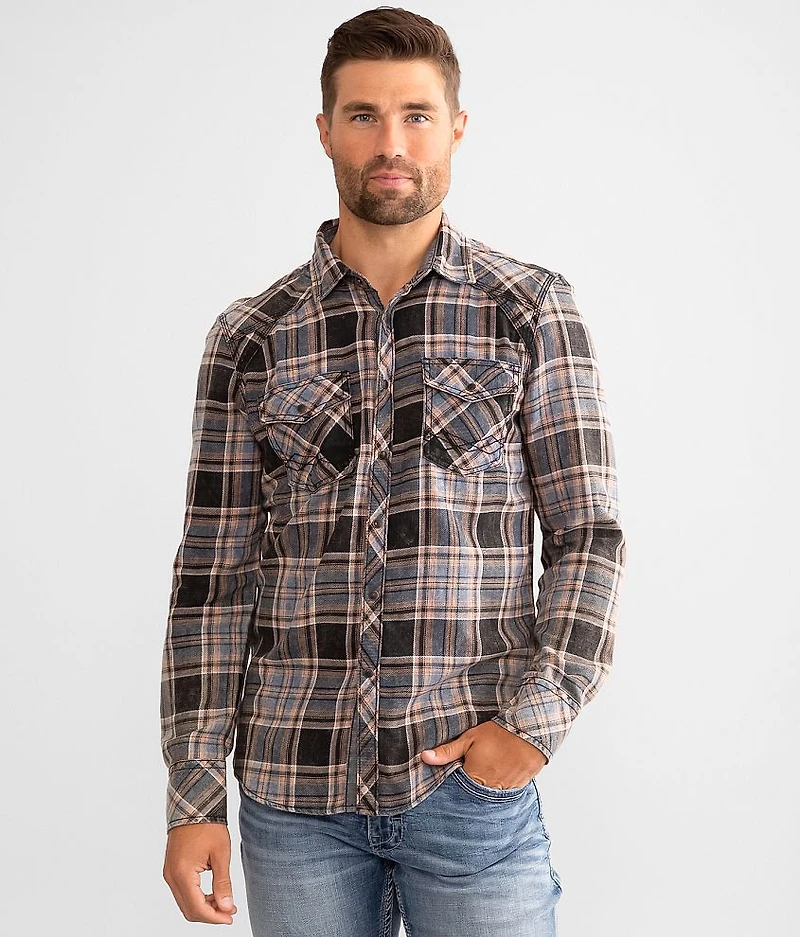 Washed Plaid Standard Shirt